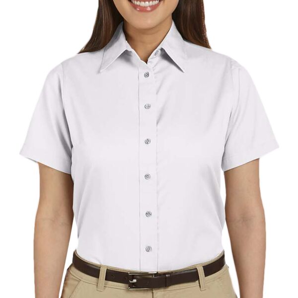 Ladies' Easy Blend™ Short-Sleeve Twill Shirt with Stain-Release Thumbnail