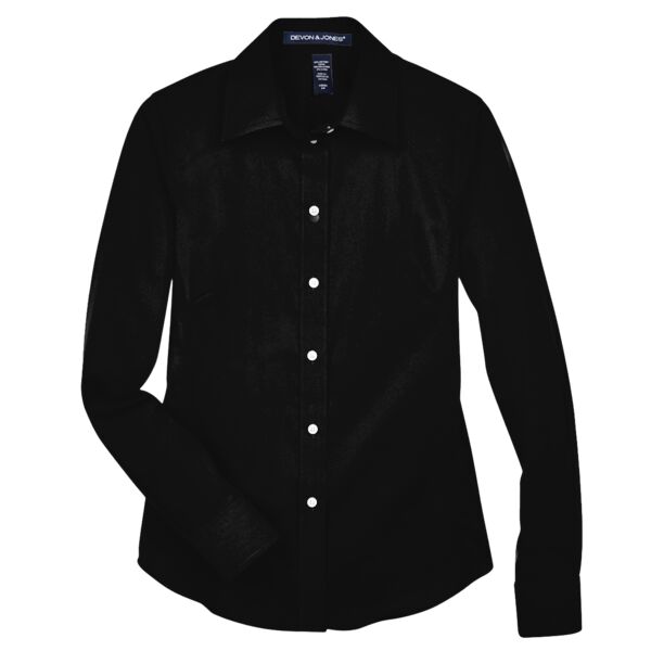 Women's Crown Collection® Solid Stretch Twill Woven Dress Shirt Thumbnail