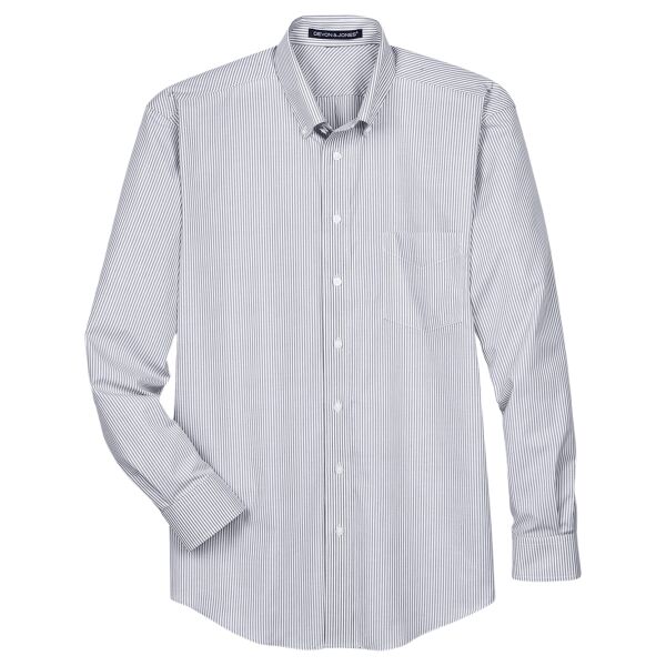 Men's Crown Collection® Banker Stripe Woven Dress Shirt Thumbnail